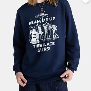 Netflix Navy Graphic Crewneck Sweater